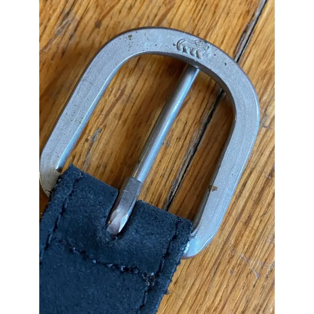 Black Suede Braided Bridle Belt Womens sz 36